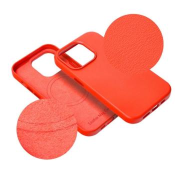 LEATHER MAG COVER tok iPhone 16 Plus - piros kép