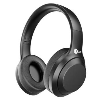 LENOVO LECOO ES207 bluetooth fejhallgató SZTEREO (v5.2, mikrofon, összehajtható, 3.5mm jack aljzat) FEKETE kép