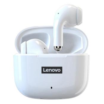 LENOVO LP40 bluetooth fülhallgató SZTEREO (v5.1, TWS, mikrofon, zajszűrő + töltőtok) FEHÉR kép