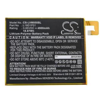 Lenovo Tab M8 (8.0) TB-8505F, Akkumulátor, 4900 mAh, Li-Polymer, Cameron Sino, kompatibilis kép