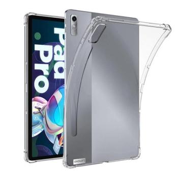 Lenovo Tab P11 Pro (11.2) (2. generáció) TB-132FU, Szilikon tok, közepesen ütésálló, légpárnás sarok, érintőceruza tartóval, átlátszó kép
