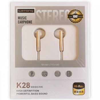 Letang LT-EJ-30 arany stereo headset fülhallgató kép
