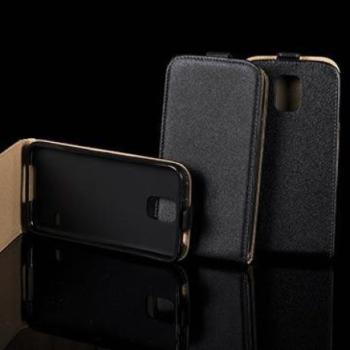 LG G4S fekete szilikon keretes vékony flip tok kép