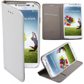 LG G4S telefon tok, könyvtok, oldalra nyíló tok, mágnesesen záródó, H735, ezüst kép