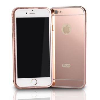 LG K10 K420 K430 rose gold alumínium bumper tükrös hátlaptok kép
