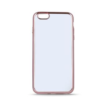 LG K8 2017 szilikon tok, átlátszó / rose gold, színes keretes kép