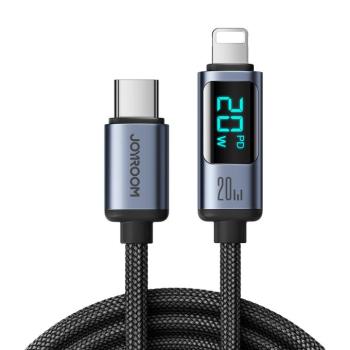 Lightning - USB C kábel 20W 1.2m LED kijelzővel Joyroom S-CL020A16 - fekete kép