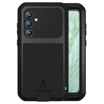 LOVE MEI Powerful defender telefonvédő (fém keret, erős ütésállóság, porálló + képernyővédő üveg) FEKETE Samsung Galaxy S23 FE kép