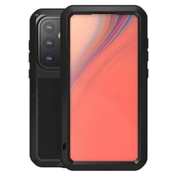 LOVE MEI Powerful defender telefonvédő (fém keret, erős ütésállóság, porálló + képernyővédő üveg) FEKETE Samsung Galaxy S24 FE (SM-S721) kép