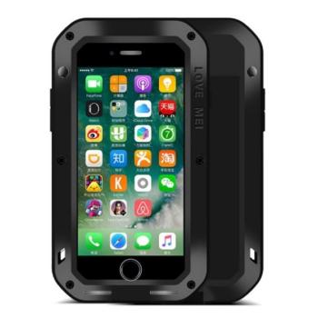 LOVE MEI Powerful defender telefonvédő (fém keret, extrém ütésálló, cseppálló, porálló + Gorilla Glass üveg) FEKETE Apple iPhone 7 4.7, Apple iPhone 8 4.7, Apple iPhone SE 2 (2020), Apple kép