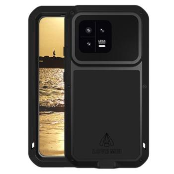 LOVE MEI Powerful defender telefonvédő (fém keret, extrém ütésálló, cseppálló, porálló + Gorilla Glass üveg) FEKETE Xiaomi 13 kép
