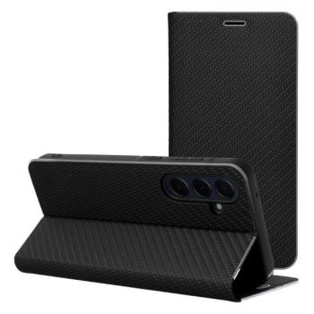 Luna Book Carbon Xiaomi Redmi Note 15 / Poco M8 5G flip tok kártyatartóval, fekete kép