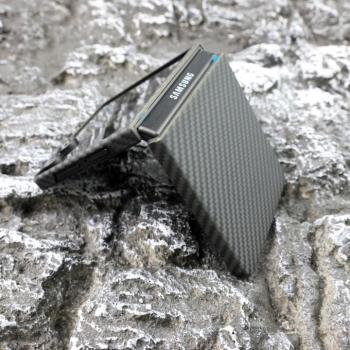 Mágneses aramid karbon tok, Samsung Z Flip 7, Fekete kép