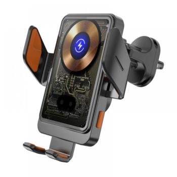 Mágneses autós telefontartó szellőzőrácsra töltő funkcióval,átl. kép