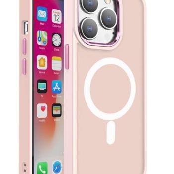 Mágneses színű matt tok iPhone 15 Pro Max - rózsaszín kép