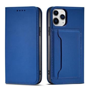 Magnet Card Case tok iPhone 12 Pro Max tok kártya tárca kártyatartó Kék kép