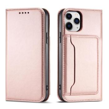 Magnet Card Case tok iPhone 12 Pro Max tok kártya tárca kártyatartó rózsaszín kép