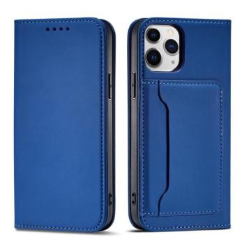 Magnet Card Case tok iPhone 12 Pro t kártya pénztárca kártya állvány kék kép