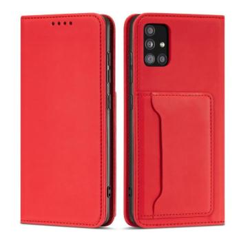 Magnet Card Case tok Samsung Galaxy A13 5G tok pénztárca kártyatartó piros kép