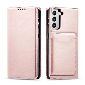 Magnet Card Case tok Samsung Galaxy S22 + (S22 Plus) tok pénztárca kártyatartó rózsaszín kép