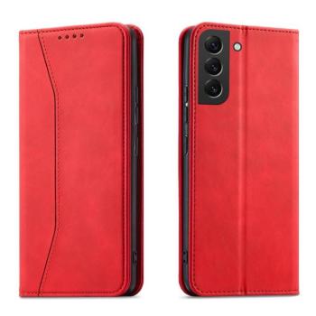 Magnet Fancy Case Samsung Galaxy S23 Ultra mágneses flipes tok pénztárcával, állvánnyal, piros kép