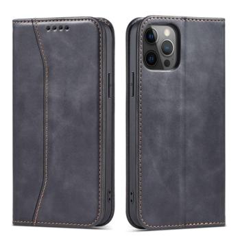 Magnet Fancy Case tok iPhone 12 Pro Max tok pénztárca kártyatartó fekete kép