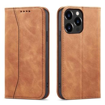Magnet Fancy Case tok iPhone 13 Pro Max tok kártya tárca kártyatartó barna kép