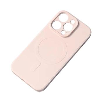 MagSafe kompatibilis szilikon tok iPhone 15 Pro Max szilikon tok - krém színű kép