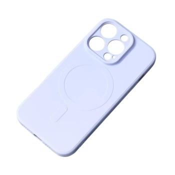 MagSafe kompatibilis szilikon tok iPhone 15 Pro szilikon tok - kék kép