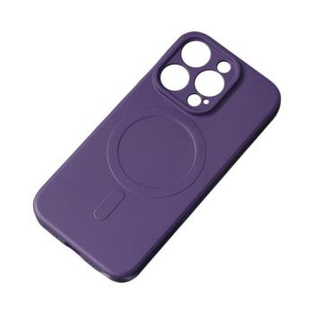 MagSafe kompatibilis szilikon tok iPhone 15 Pro szilikon tok - lila kép