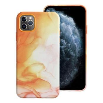Magsafe műbőr tok Apple iPhone 11 Pro Max narancs színfolt kép