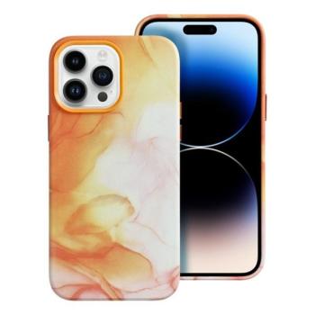 Magsafe műbőr tok Apple iPhone 14 Pro Max narancs színfolt kép