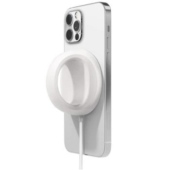Magsafe töltőpad tartó, szilikon, asztali tartó funkció, ujjtámasz, Magsafe töltőkkel kompatibilis, Wooze Handrail Holder, fehér kép