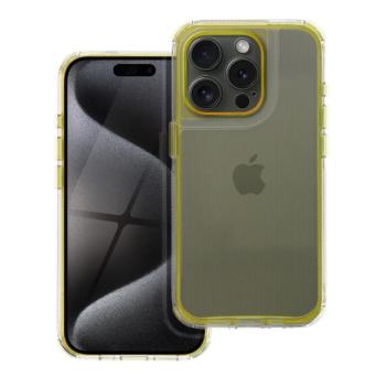 Matrix Apple iPhone 16e hátlap tok kameravédő peremmel, sárga kép