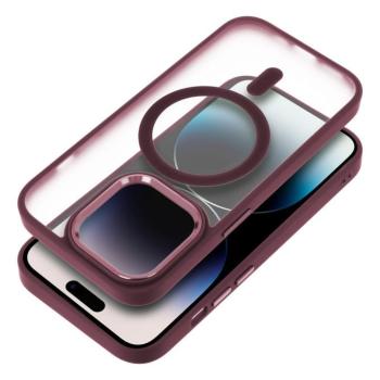 Matt Mag Cover tok Magsafe kompatibilis iPhone 15 PLUS szilva piros kép