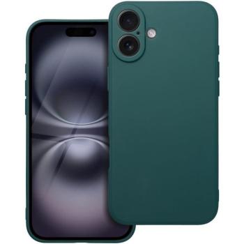 Matt szilikon Apple iPhone 17e / iPhone 16e tok, sötétzöld kép