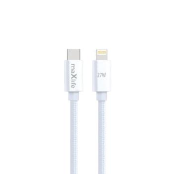 Maxlife MXUC-12 kábel USB-C - Lightning 1,0 m 27W fehér kép