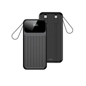 Maxlife power bank beépített kábelekkel MXPB-06 PD QC 22,5W 10000 mAh fekete kép