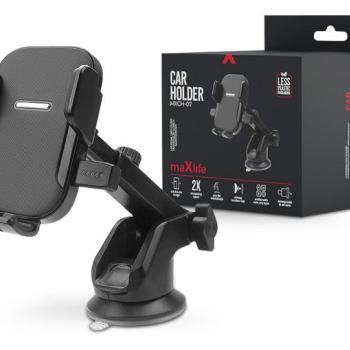 Maxlife univerzális műszerfalra / szélvédőre helyezhető / szellőzőrácsba illeszthető autós tartó - Maxlife MXCH-07 Car Holder - fekete kép