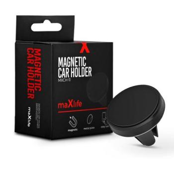 Maxlife univerzális szellőzőrácsba illeszthető mágneses PDA/GSM autós tartó - Maxlife MXCH-11 Magnetic Car Holder - fekete kép