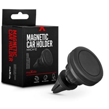 Maxlife univerzális szellőzőrácsba illeszthető mágneses PDA/GSM autós tartó - Maxlife MXCH-12 Magnetic Car Holder - fekete kép