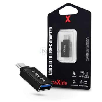 Maxlife USB - USB Type-C OTG adapter - Maxlife USB 3.0 To USB-C Adapter - 2A - fekete kép