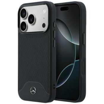 Mercedes Leather Wood Effect and Curve Apple iPhone 17 Pro Max MagSafe tok, fekete kép