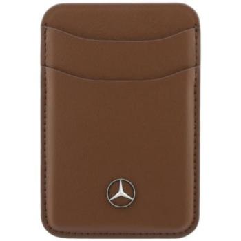 Mercedes mágneses kártyatartó, MagSafe, bőr, barna kép