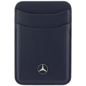 Mercedes mágneses kártyatartó, MagSafe, bőr, kék kép