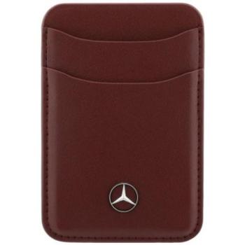 Mercedes mágneses kártyatartó, MagSafe, bőr, piros kép