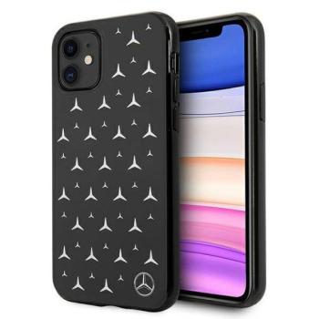Mercedes MEHCN61ESPBK iPhone 11 6,1&quot; / Xr fekete Ezüst csillag mintás keménytok kép