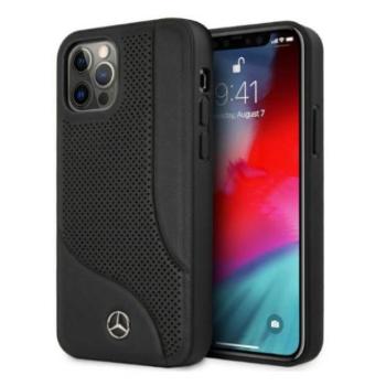 Mercedes MEHCP12LCDOBK iPhone 12 Pro Max 6,7&quot; fekete perforált bőr keménytok kép