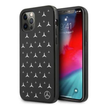 Mercedes MEHCP12LESPBK iPhone 12 Pro Max 6,7&quot; fekete ezüst csillag mintás keménytok kép