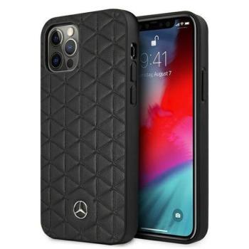 Mercedes MEHCP12LSPSBK iPhone 12 Pro Max 6,7&quot; fekete bőr steppelt dombornyomott keménytok kép